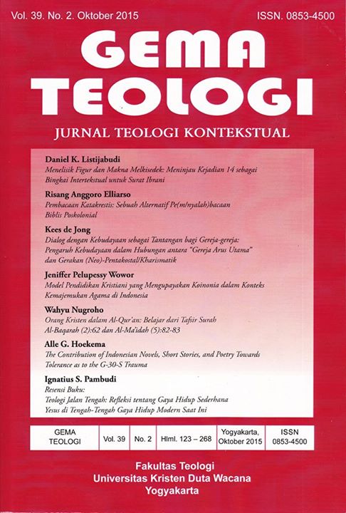 					View Vol. 39 No. 2 (2015): Gema Teologi
				